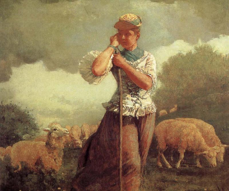 Winslow Homer Shepherdess France oil painting art